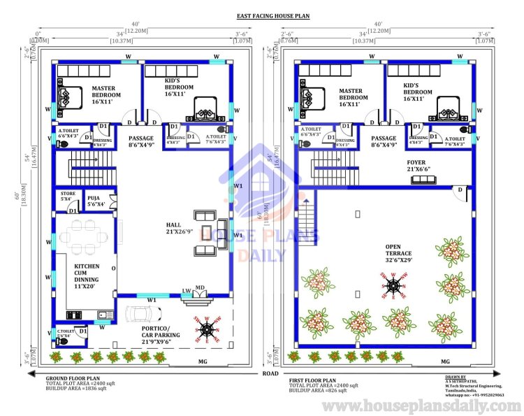 East Facing House | 4BHK House | Duplex Home