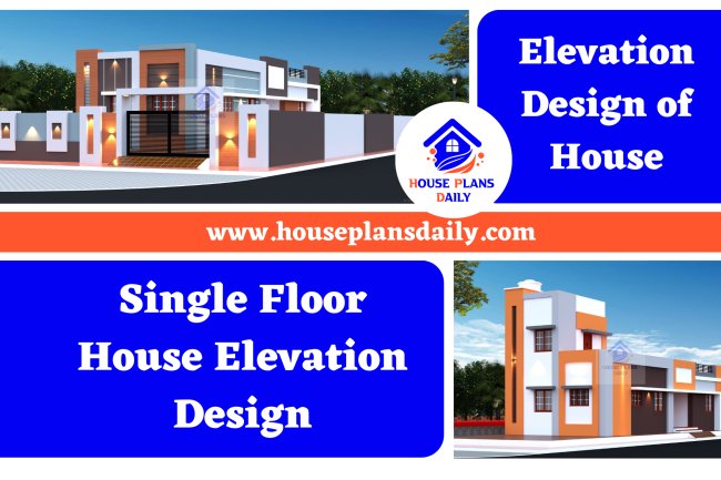 Single Floor House Elevation Design | Elevation Design of House