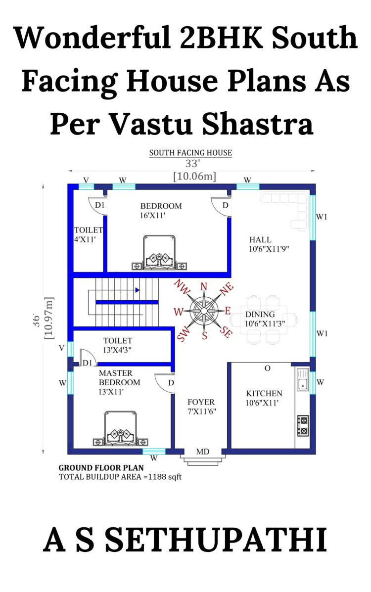 2BHK South Facing House Plans Book | 2BHK House