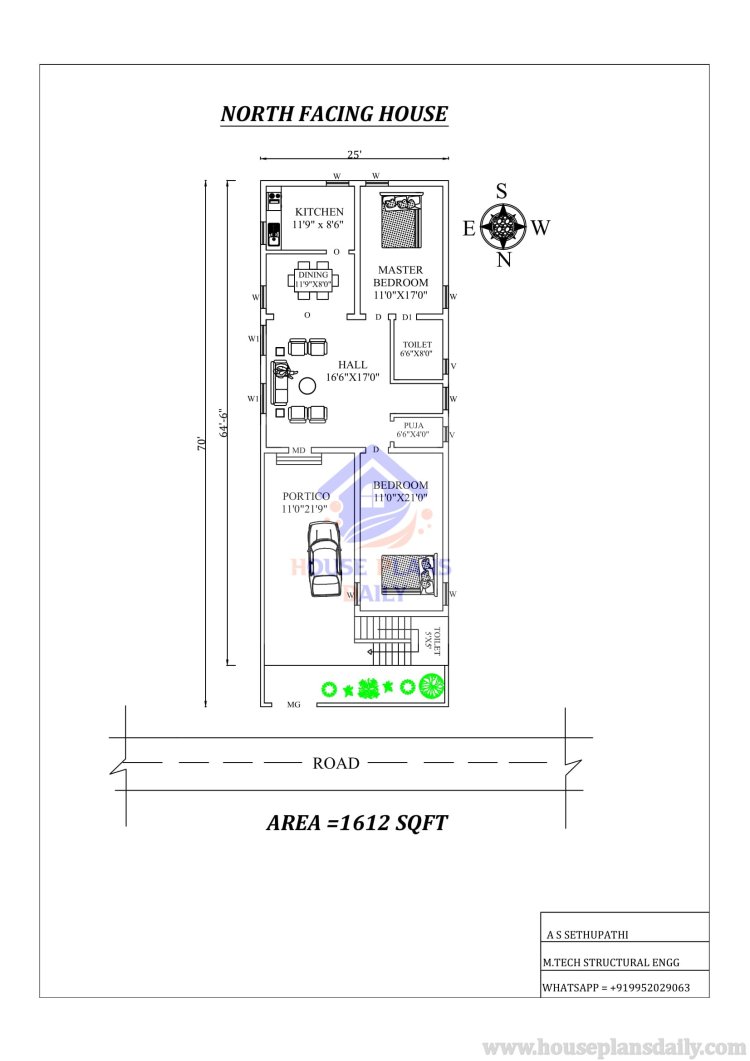 North Facing 2BHK House Plans Book  | 2BHK House