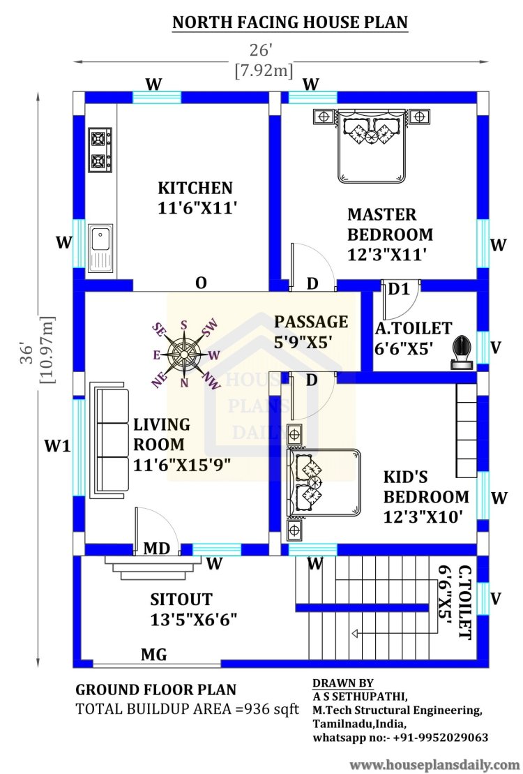 26x36 House Plan With Elevation Design Ghar Ka Design House Designs 26x36 House Plan With Elevation Design Ghar Ka Design House Designs