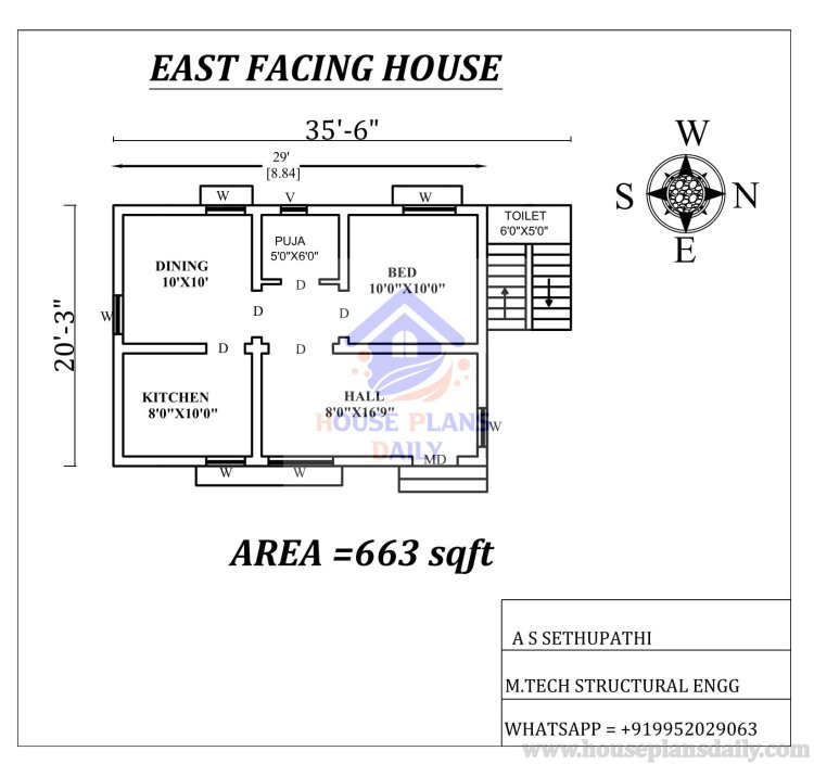 East Facing Home Design | East Vastu Plan