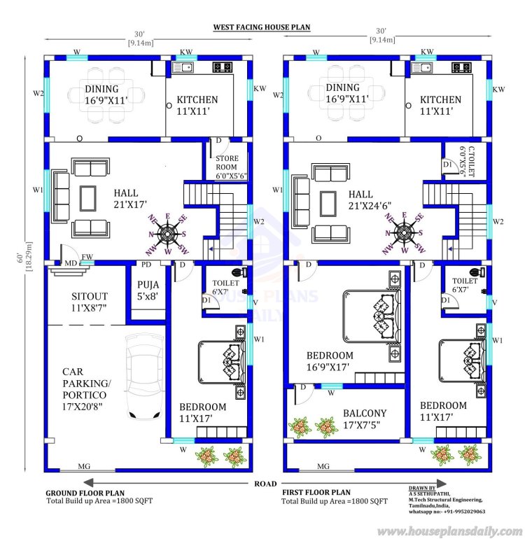 west facing house design 