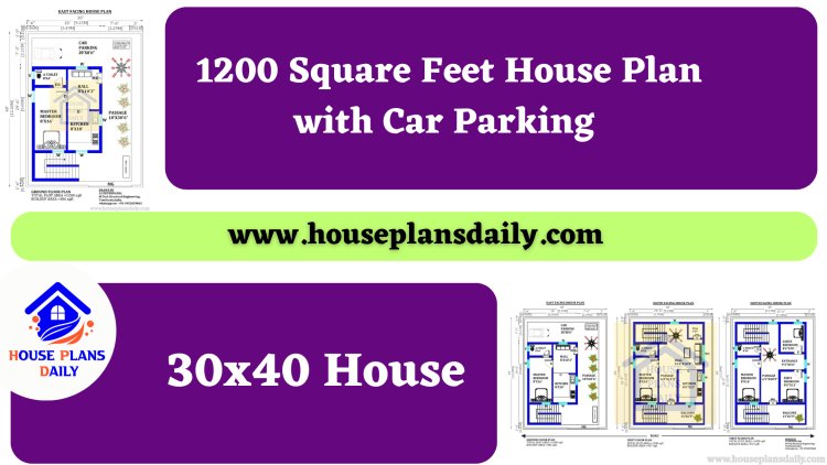 1200 Square Feet House Plan With Car Parking 30x40 House House 