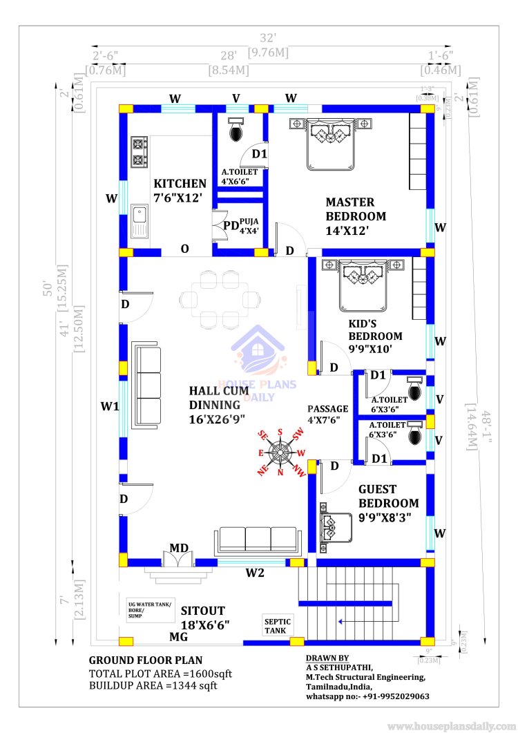 Simple 3 Bedroom House Plans With Dimensions Infoupdate