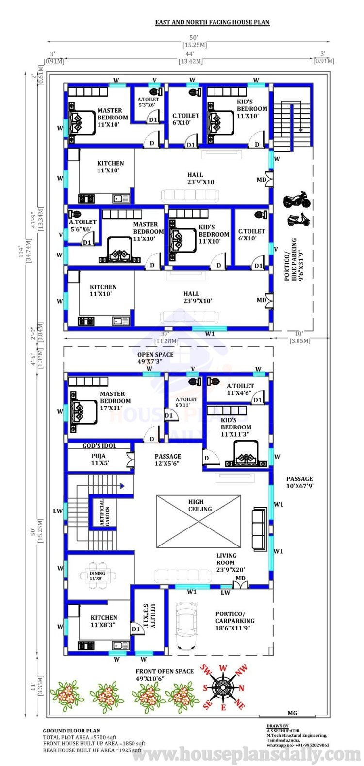 Two Storeyed House | Northeast House | Rent House Plan - House Plan and ...