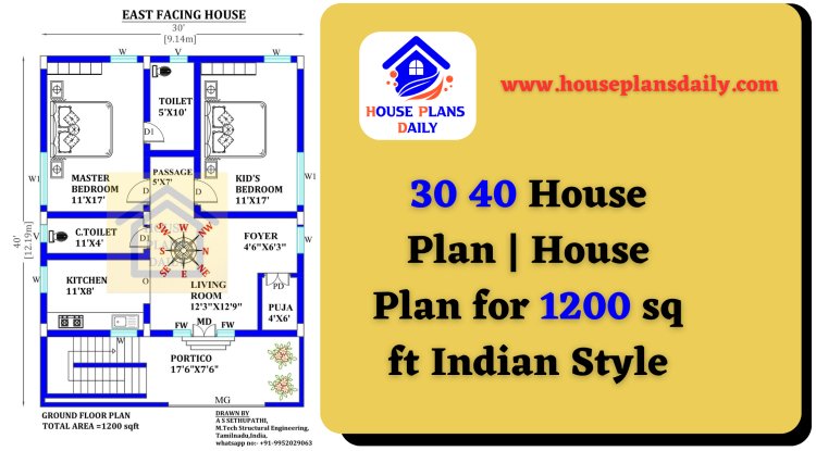 30 40 House Plan House Plan For 1200 Sq Ft Indian Style House 2-floor-indian-house-plans