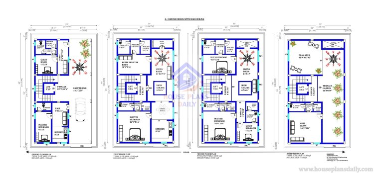 House Duplex Design East Facing | High Ceiling House Plans