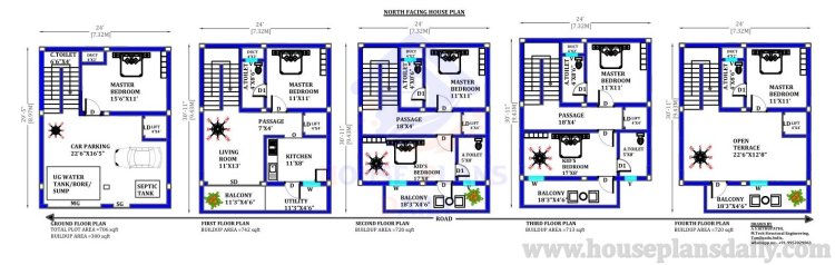 House Plans North Facing | 1bhk Home Design | G+5 Ghar Ka Naksha