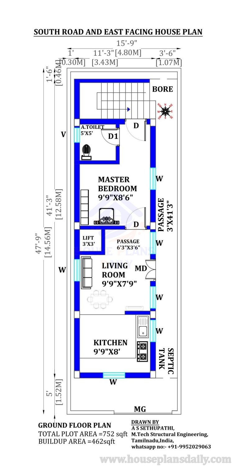 South Road East Facing House Plan | G 1 House Plan