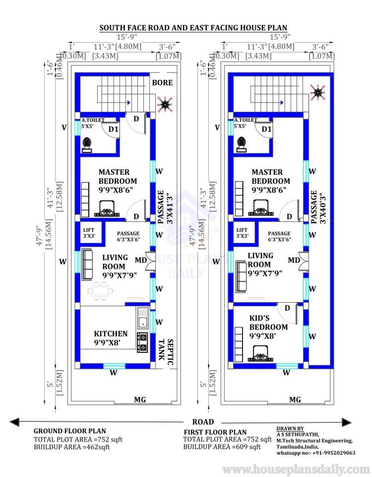 South Road East Facing House Plan | G 1 House Plan