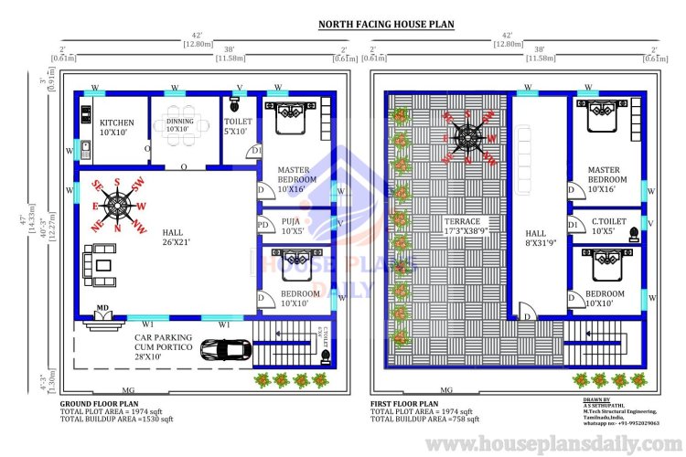 two story house plan 