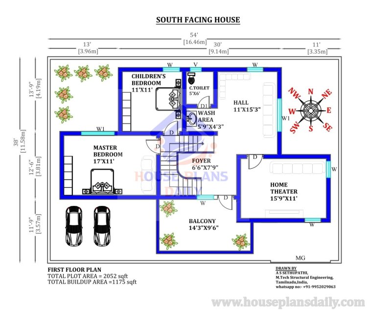 South Face House Plan | South Home | House Designs