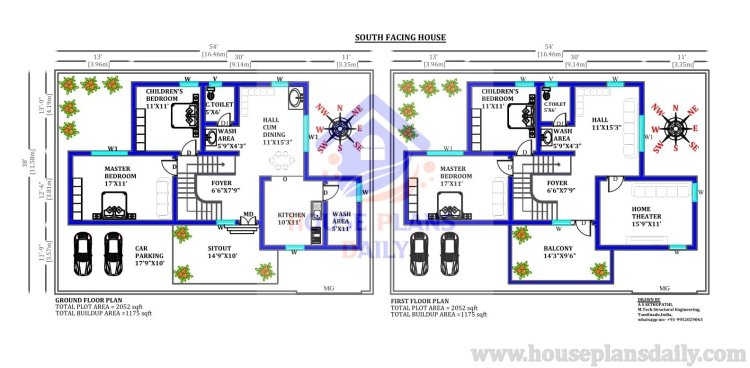 South Face House Plan | South Home | House Designs