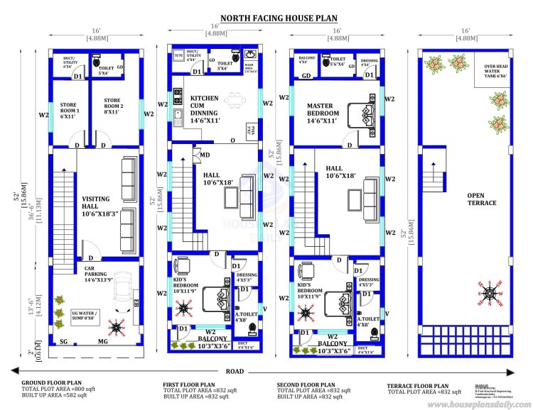 Normal Village House Design 3 floors 