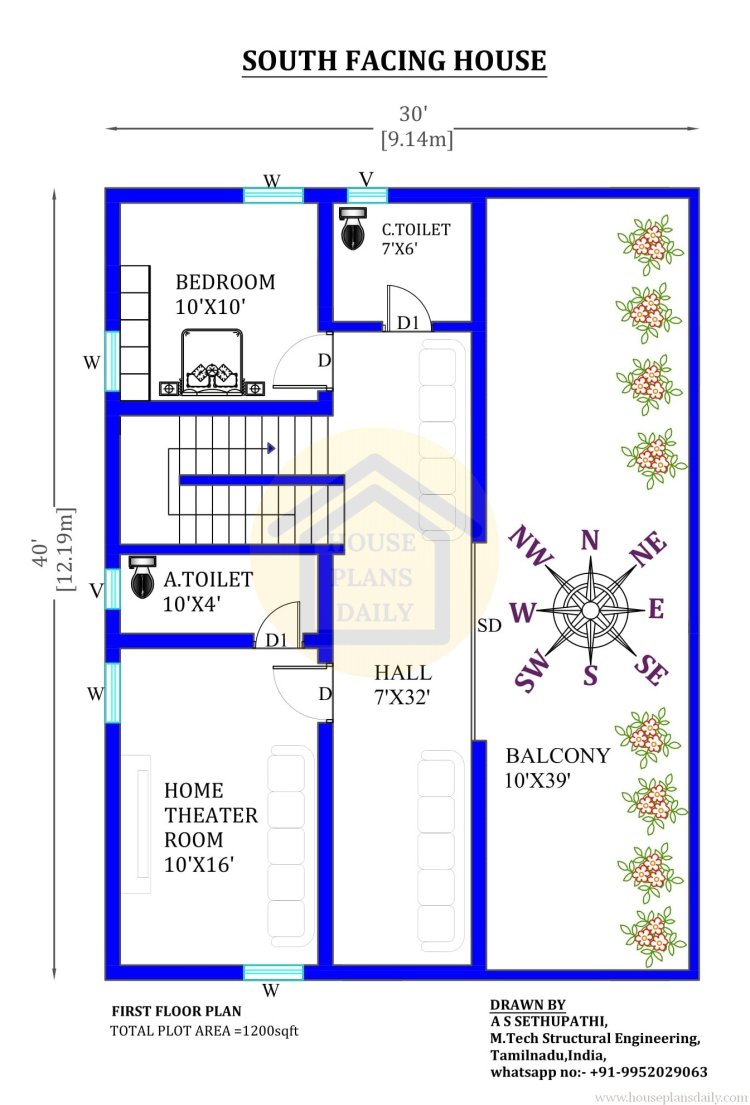 30 40 Duplex House Plan | 30x40 House Plan | House Designs