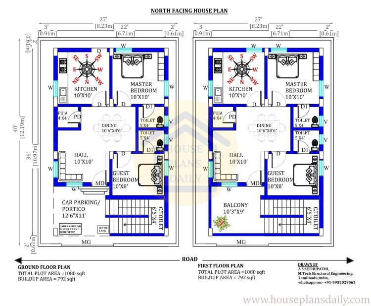 Vastu Shastra Approved: Top 100 North Facing House Plans for Positive Energy |PDF Book