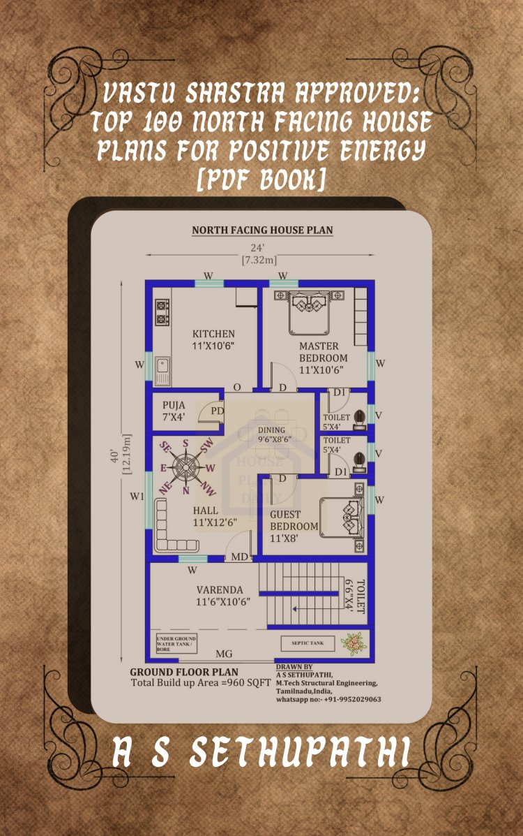 Vastu Shastra Approved: Top 100 North Facing House Plans for Positive Energy |PDF Book