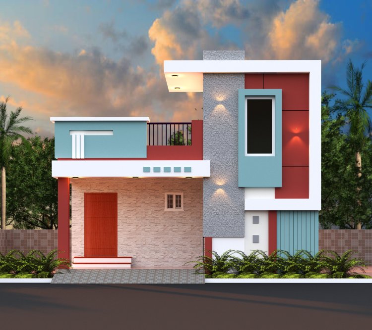 Village Single Floor Home Front Design