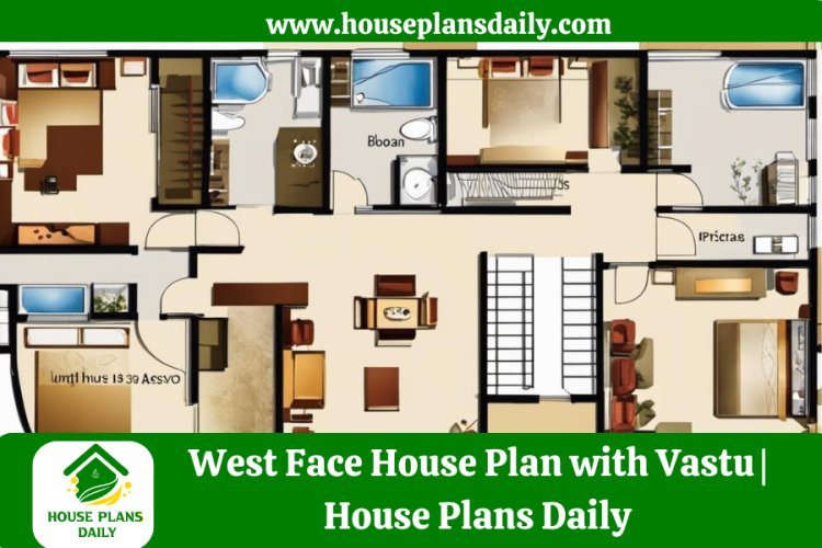 West Face House Plan with Vastu | House Plans Daily