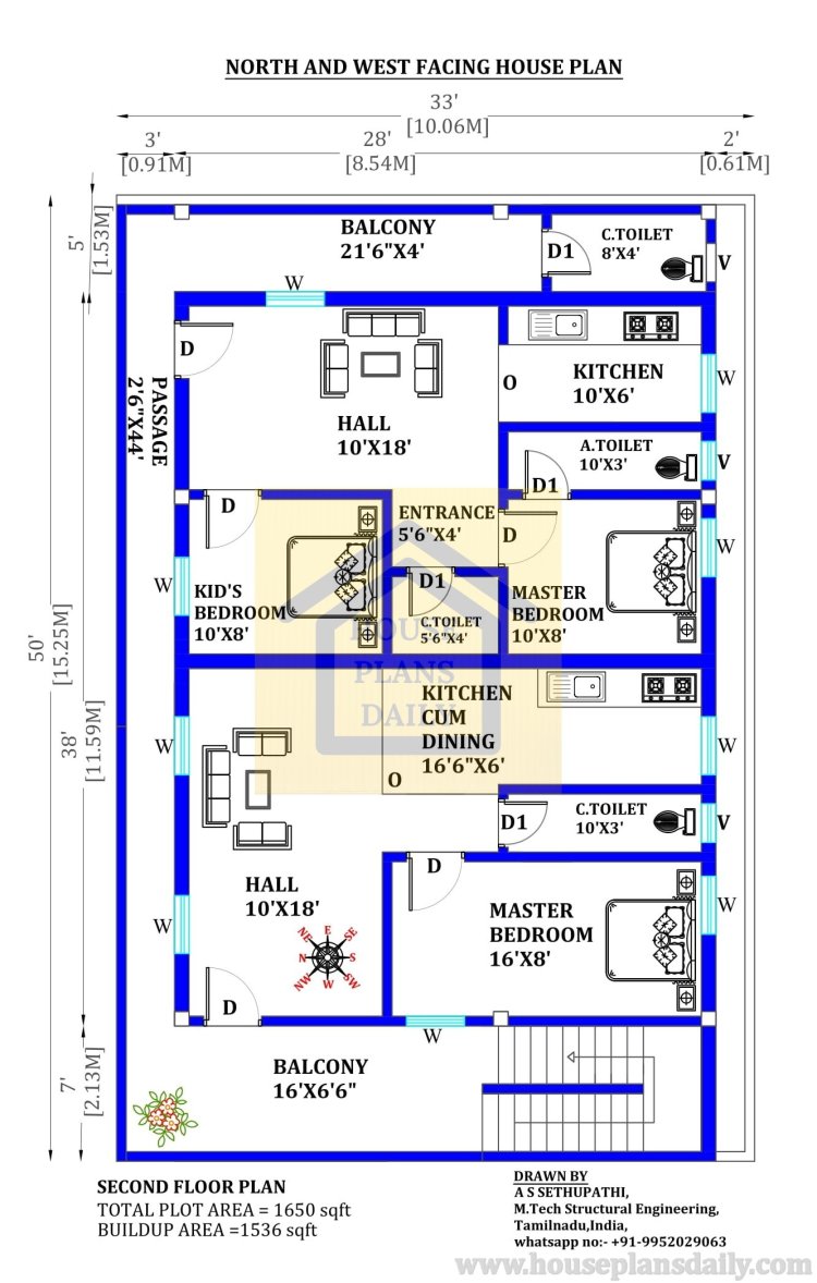 West Face House Plans | 33x50 Home In Design