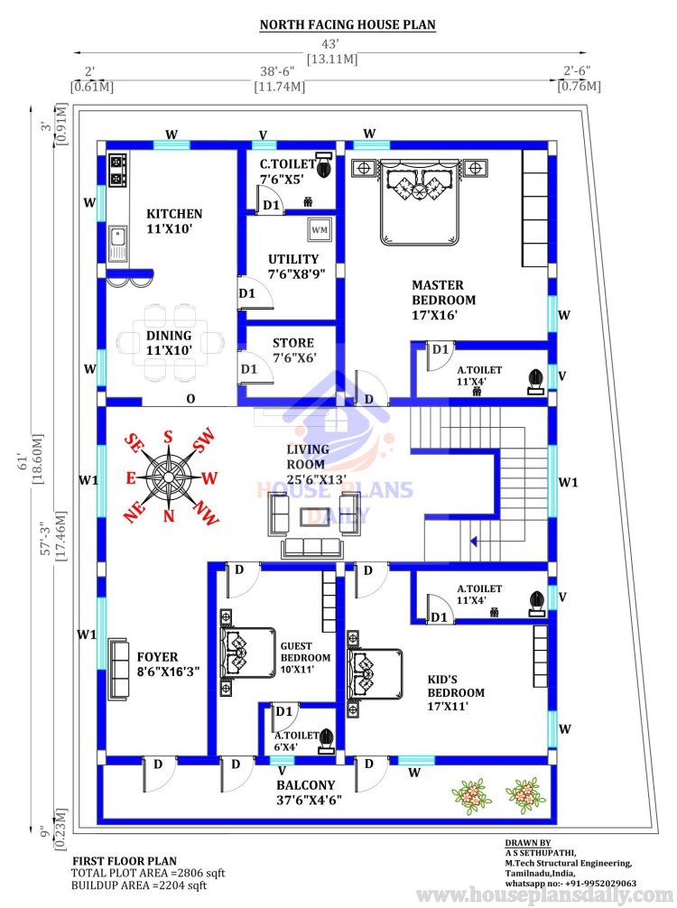 Two House Plan | Modern Design House | Three Bed House Plan