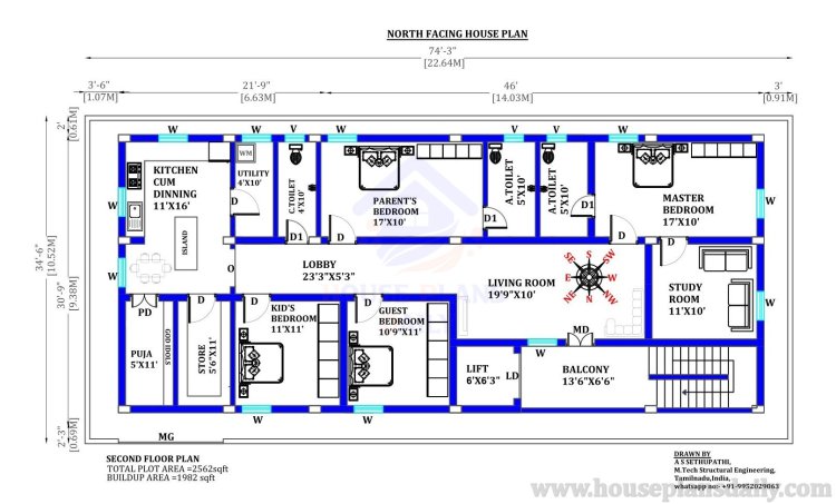 Apartment House Plan |4 Bed House | Apartment Plan