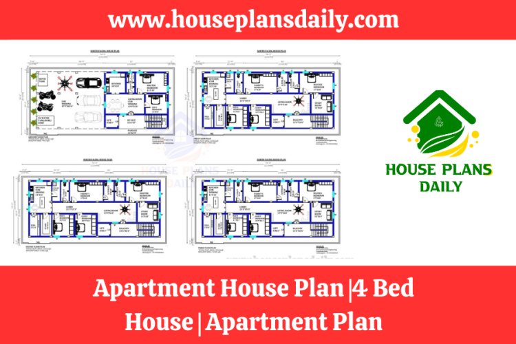 Apartment House Plan |4 Bed House | Apartment Plan