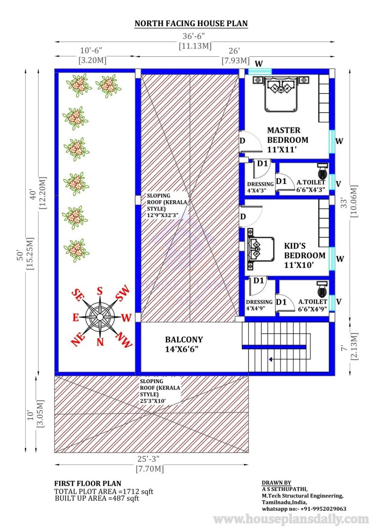 2 Story House Plans | Vastu for North Facing House | Vastu Floor Plan