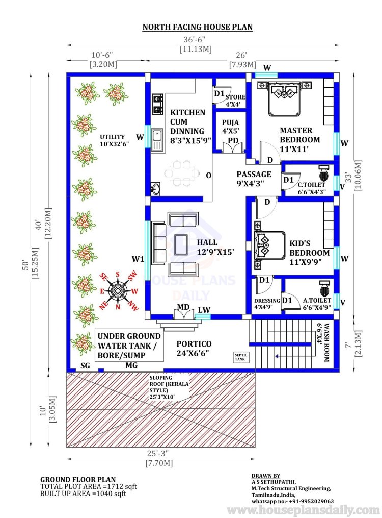 2 Story House Plans | Vastu for North Facing House | Vastu Floor Plan