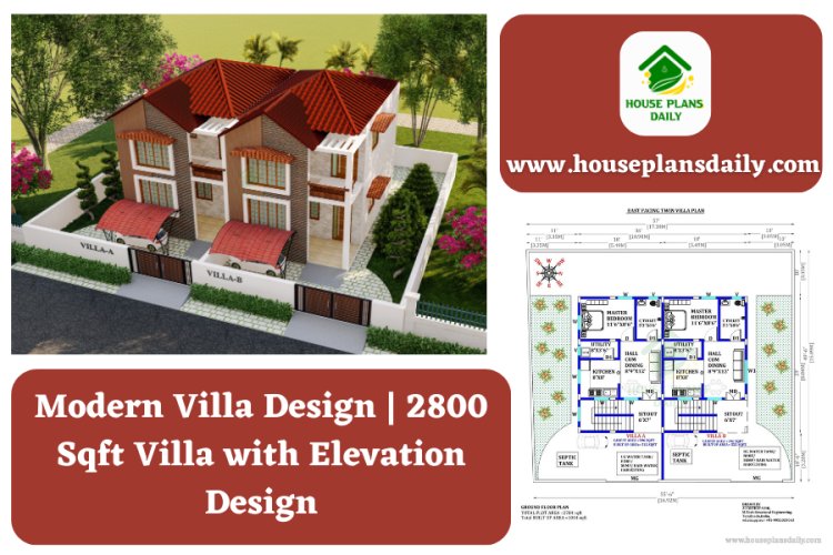 Modern Villa Design | 2800 Sqft Villa with Elevation Design