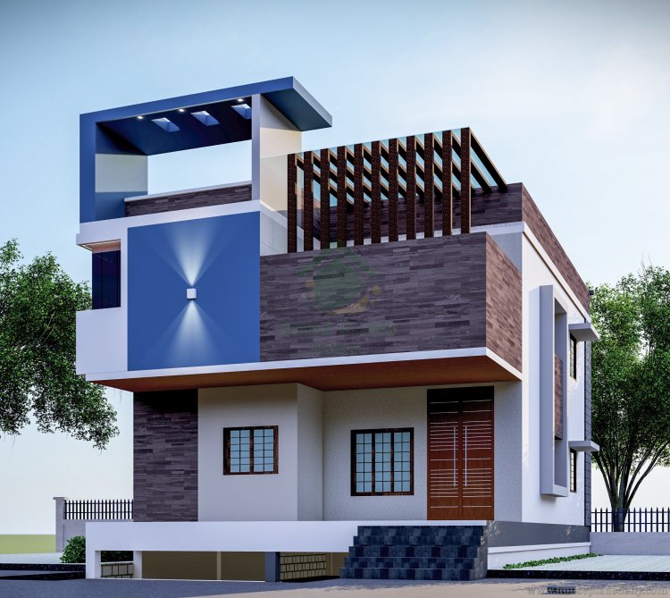 East Facing  Duplex House Plan with Elevation Design | 4100 Sqft