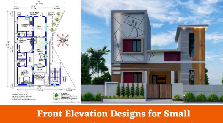 Front Elevation Designs for Small Houses in India Double Floor | South Facing House