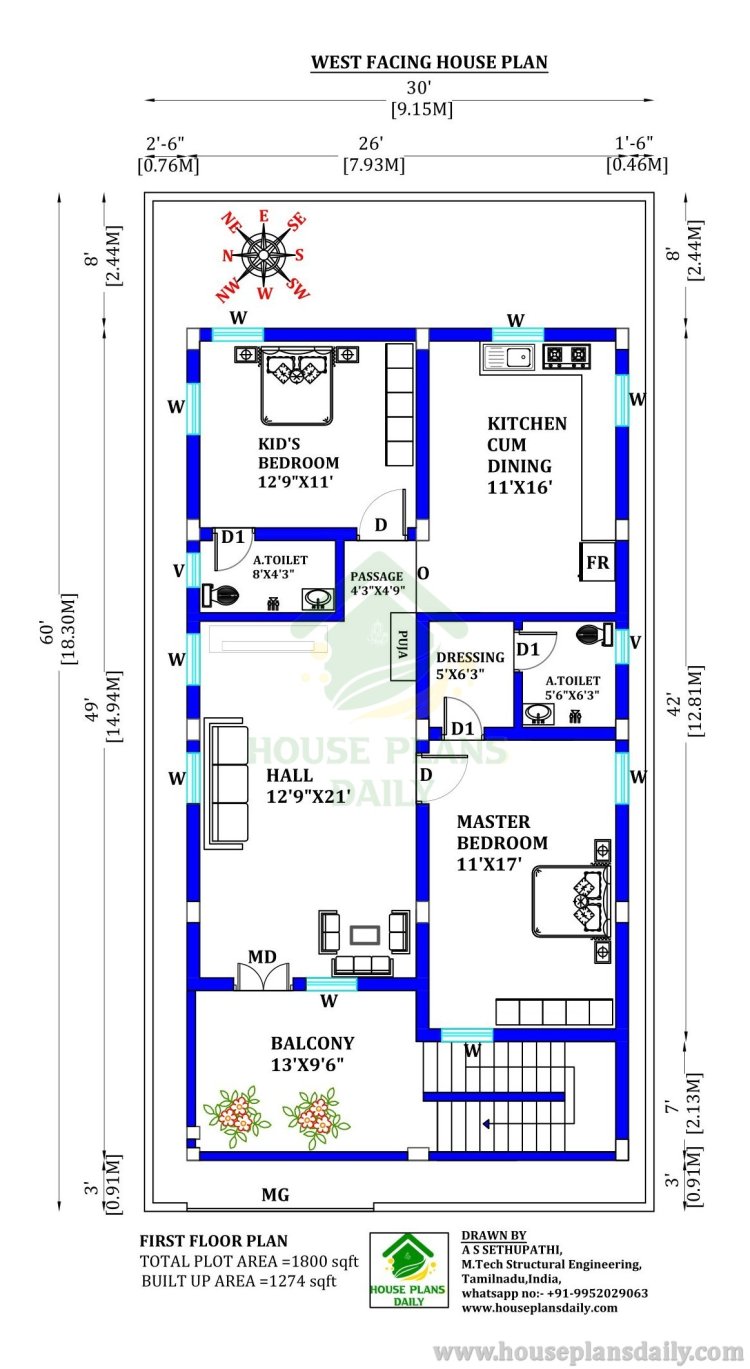 2 Bedroom House Plan | 2bhk House Plan | House Elevation