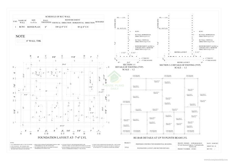 Shear Wall Design in House Plan | North Facing House Plan