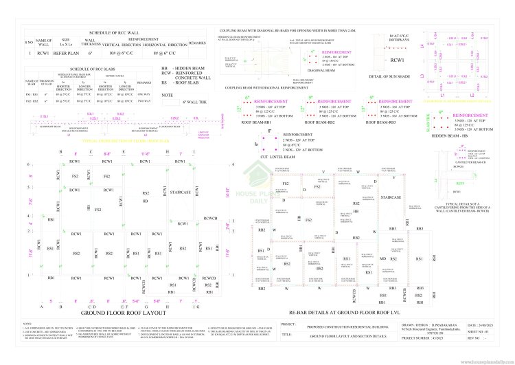 Shear Wall Design in House Plan | North Facing House Plan