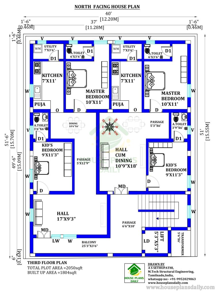 Commercial Floor Plan | Commercial Plan | North Facing Plan