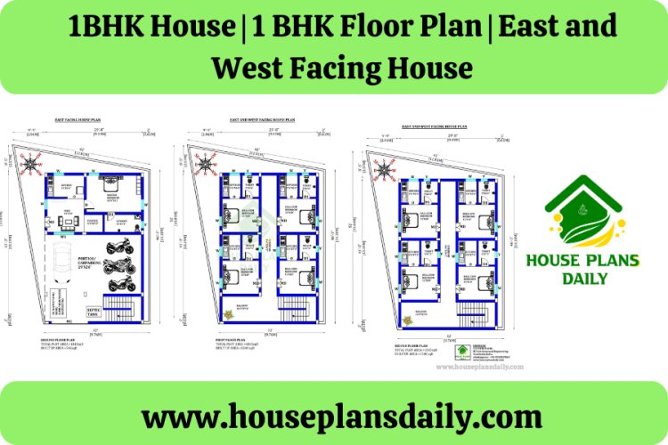 1BHK House | 1 BHK Floor Plan | East and West Facing House
