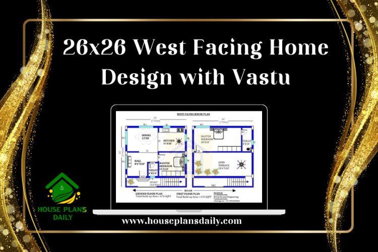 26x26 West Facing Home Design with Vastu