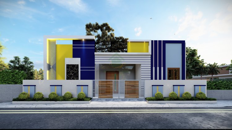 SOUTH FACING HOUSE PLAN WITH ELEVATION AND STRUCTURAL DRAWING