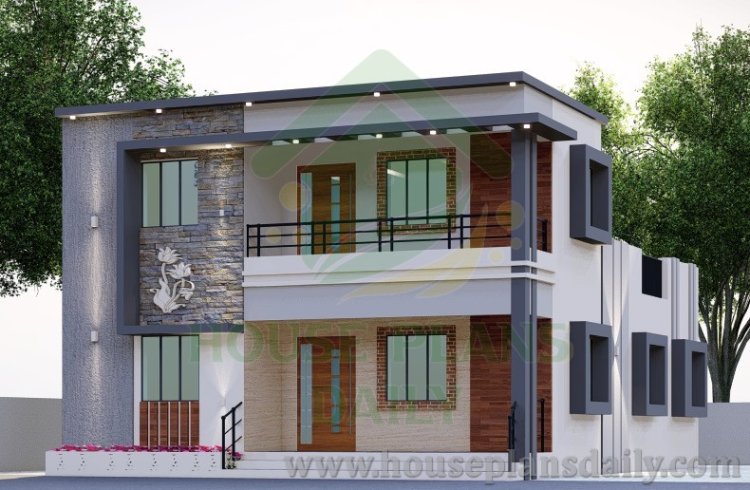 SOUTH FACING DUPLEX PLAN WITH ELEVATION | 1200 SQFT STRUCTURAL DRAWING