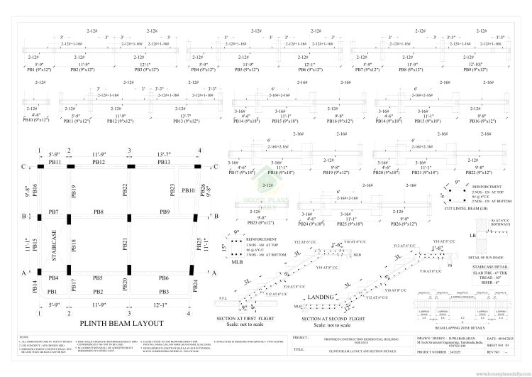 RENTAL CUM HOUSE PLAN WITH PARKING | STRUCTURAL LAYOUT DRAWING | DUPLEX PLAN
