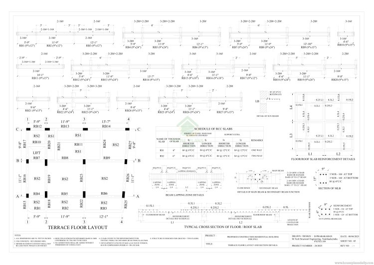 RENTAL CUM HOUSE PLAN WITH PARKING | STRUCTURAL LAYOUT DRAWING | DUPLEX PLAN