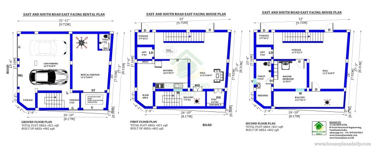EAST FACING HOUSE PLAN WITH COMMERCIAL SHOP