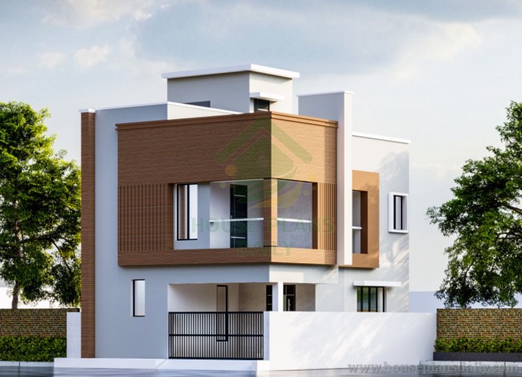 MODERN HOUSE ELEVATION DESIGN | SOUTH FACING DUPLEX HOUSE PLAN