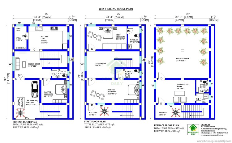 DUPLEX HOUSE DESIGN | COMMERICAL PLAN WITH STRUCUTRAL DRAWING