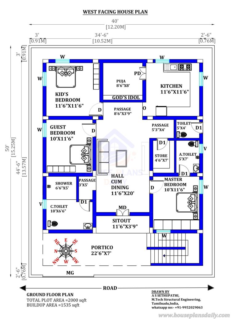 36 Vastu Shastra Compliant House Plans for Good Health & Prosperity
