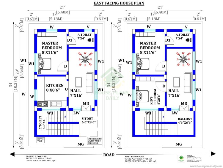 67 Unique 2BHK & 3BHK Vastu House Plans for Every Plot Direction
