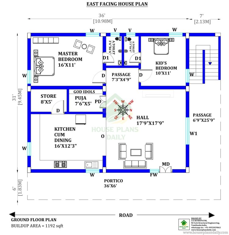 67 Unique 2BHK & 3BHK Vastu House Plans for Every Plot Direction