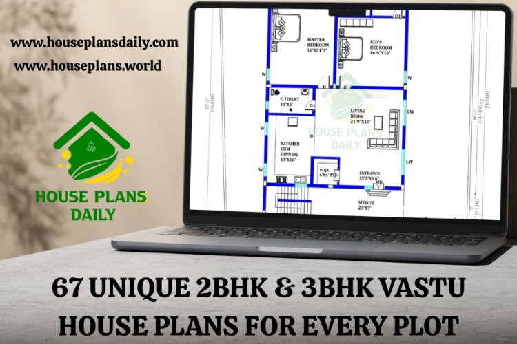 67 Unique 2BHK & 3BHK Vastu House Plans for Every Plot Direction